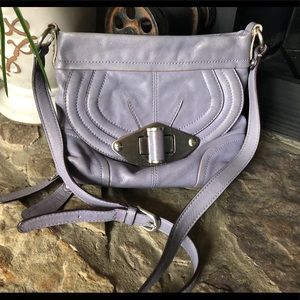 Lavender B Makowsky crossbody organizer.